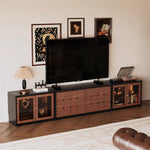 Load image into Gallery viewer, Modular Wooden TV Stand Set Optional Combination Media Console with Storage Cabinets
