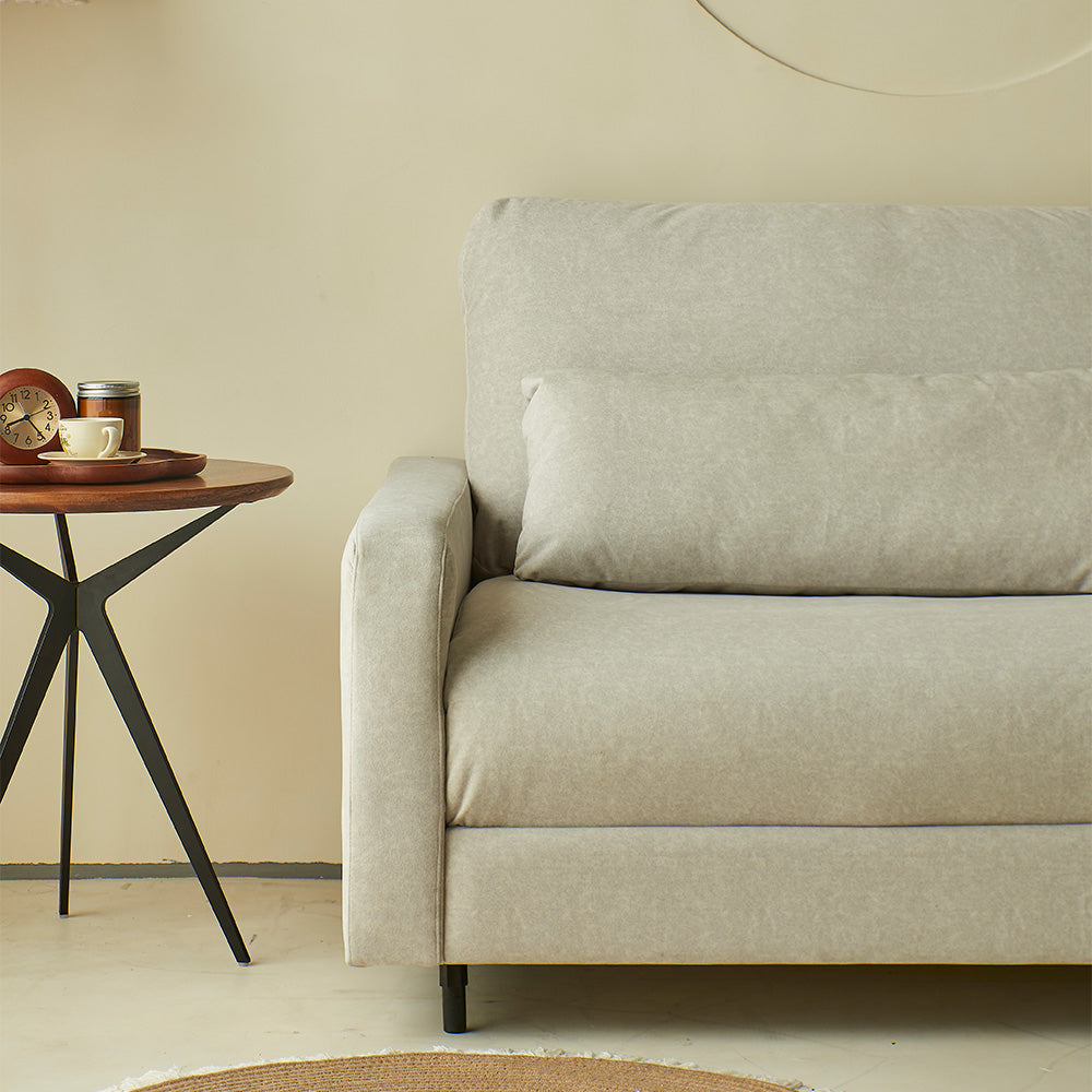 41.3'' Modern Single Sofa Bed with Mattress Fabric Pull Out Sleeper Chair Convertible Armchair with Metal Frame