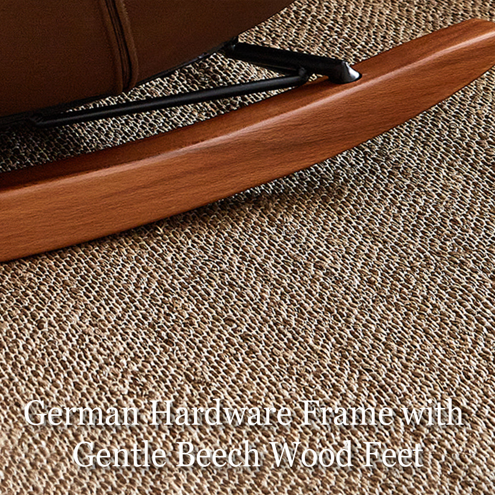 Modern Rocking Chair  Plush Comfort Ergonomic Design Durable Wooden Base for Relaxation