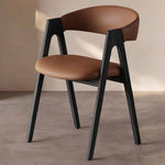 Load image into Gallery viewer, Modern Nordic Dining Chair Set of 2 PU Leather &amp; Solid Wood Frame
