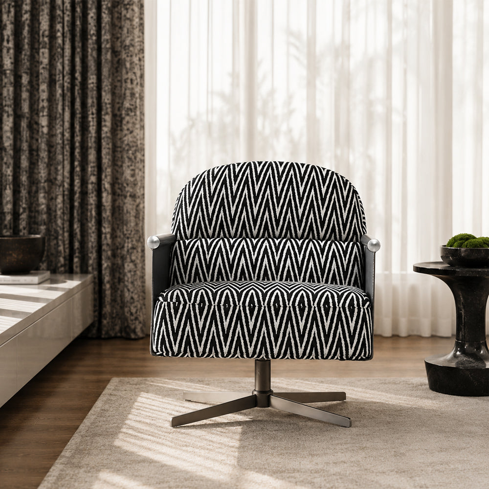 Modern Geometric Pattern Lounge Chair for Living Room