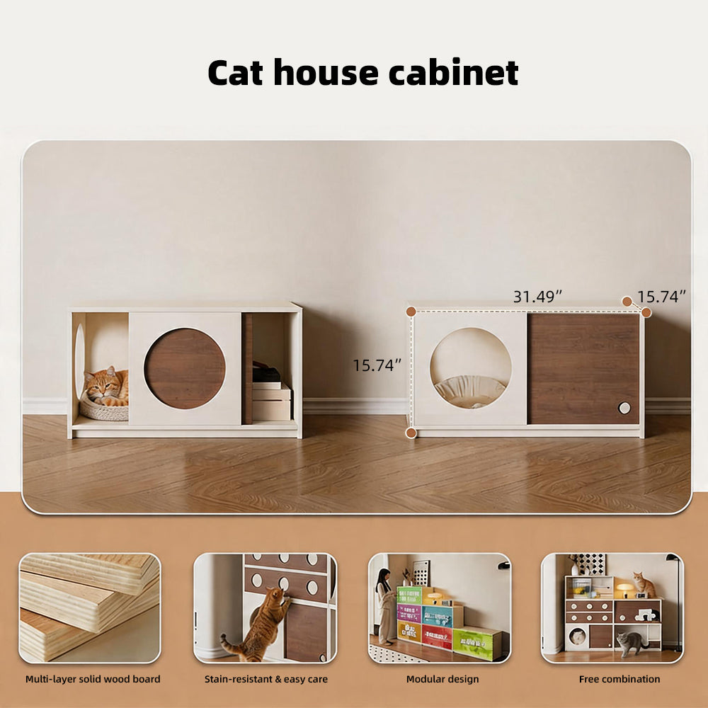 Modern Modular Storage Cabinet Multi Functional Sideboard Pet Friendly Storage Unit