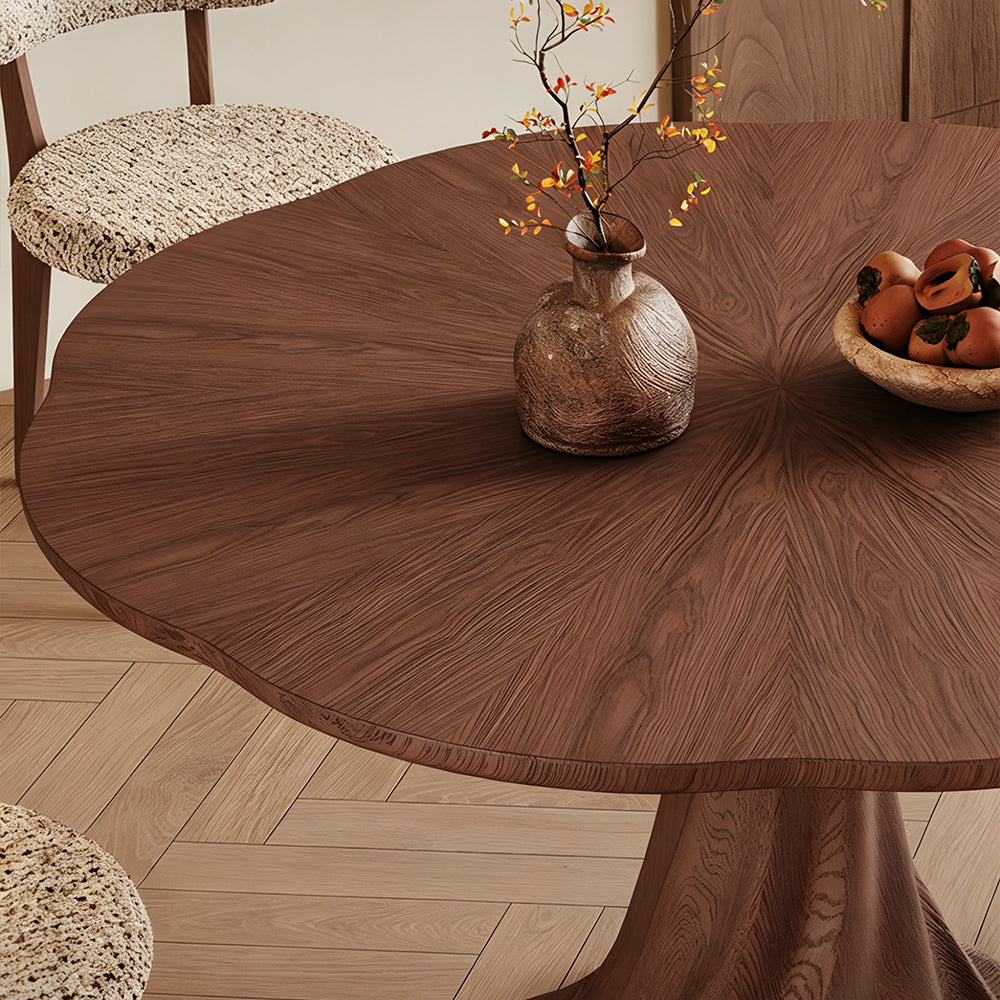 Contemporary Modern White Ash Solid Wood Surface Dinning Table
