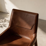 Load image into Gallery viewer, Modern Brown Leather-Look Dining Chair with Integrated Legs 1 Piece
