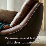 Load image into Gallery viewer, Modern Oversized Faux Leather Lounge Chair Deep Seat Lazy Sofa Accent Chair
