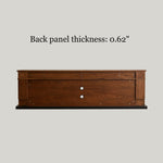 Load image into Gallery viewer, Modern Walnut TV Stand with Fluted Detail and Open Storage Shelf
