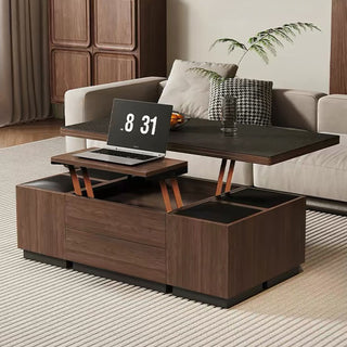 Modern Lift-Top Multifunctional Coffee Table with Storage & Dining Function