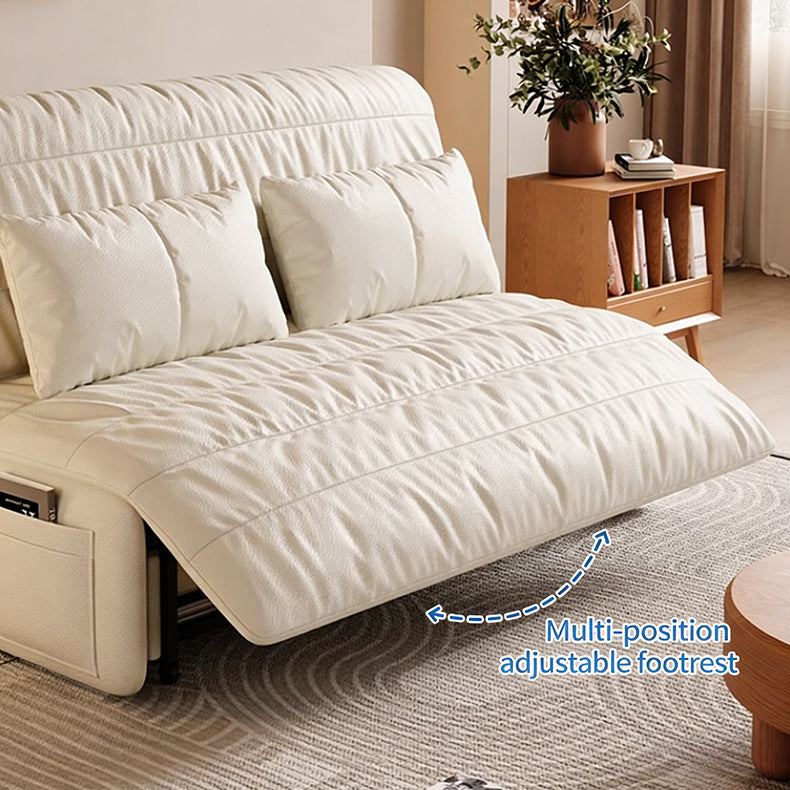62.99'' Modern Electric Sofa Bed with Remote Control Cat Scratch Resistant Fabric Convertible Sleeper Couch Loveseat