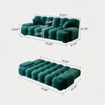 Load image into Gallery viewer, Modern Tufted Velvet Sofa Bed Convertible Sleeper Couch
