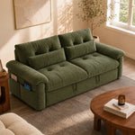Load image into Gallery viewer, Modern Chenille Sofa Bed Convertible Couch with Storage Pockets
