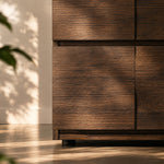 Load image into Gallery viewer, Modern Solid Wood Nightstand with Sculpted Drawer Design
